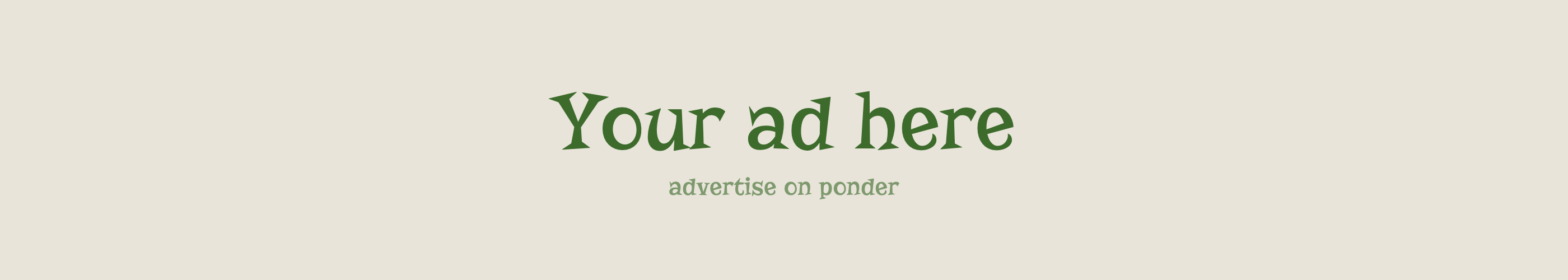 Advertise on ponder